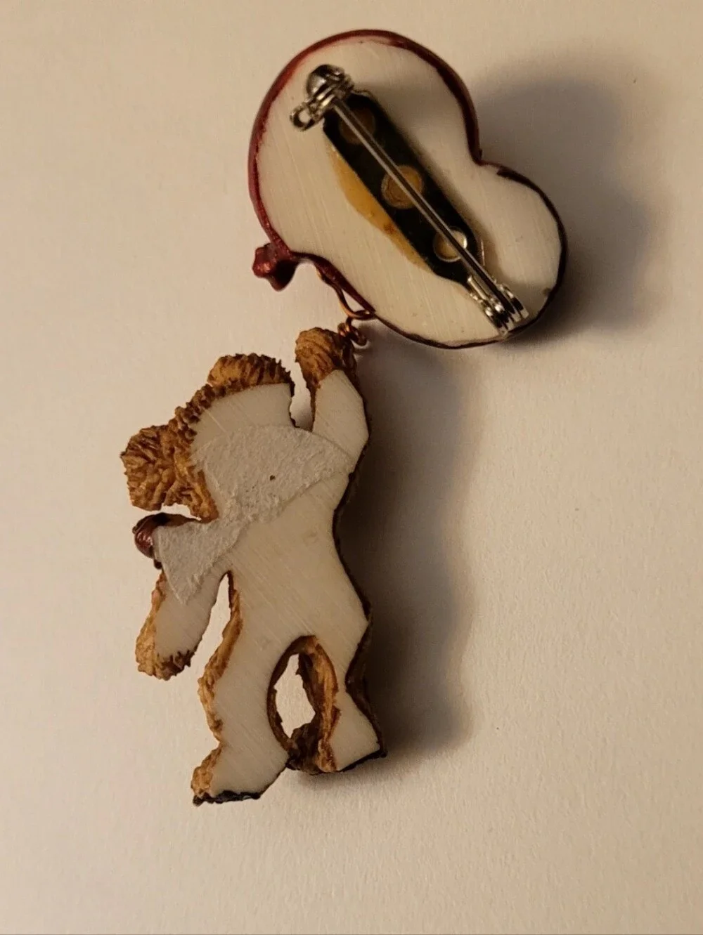 Boyd's Bears Milo Teddy Bear Holding Two Balloons Brooch Pin